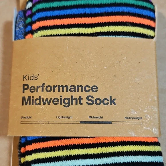 Burton Kids' Performance Midweight Socks: MINI STRIPE PRINT: NWT: M/L (2-4) - Picture 2 of 5